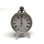 A first/second quarter of the 20th Century Nickel cased Open Faced Pocket Watch, blued steel hands