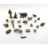 A Mixed Lot of various assorted Miniature Brass and Metal Animals and Figures