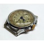 Early Breitling Chronograph with a Venus 170 movement circa 1930/40, chrome case (worn) having