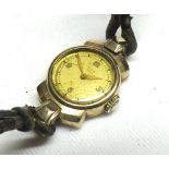 A 2nd quarter of the 20th Century 9ct Gold Ladies Dress Watch, 153702, the Swiss 15 jewel adjusted