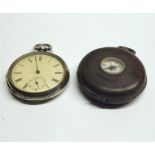 Mixed lot comprising a last quarter of 19th Century continental white metal cased small pocket watch