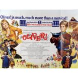 OLIVER!, film poster, starring Ron Moody, Oliver Reed and Harry Secombe, Quad approx 30" x 40"