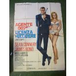 AGENTE 007, [Dr No], Italian film poster, starring Sean Connery, Ursula Andress, approx 80" x 55"