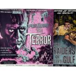 THE TERROR - THE RAIDERS OF LEYTE GULF, film poster, double bill, starring Boris Karloff, Jack