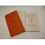 ERIC GILL: SONGS WITHOUT CLOTHES..., Ditchling S Dominics Press, 1921, 1st edn, variant cl bkd