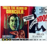TASTE THE BLOOD OF DRACULA - CRESCENDO!, film poster double bill, starring Christopher Lee, Stefanie