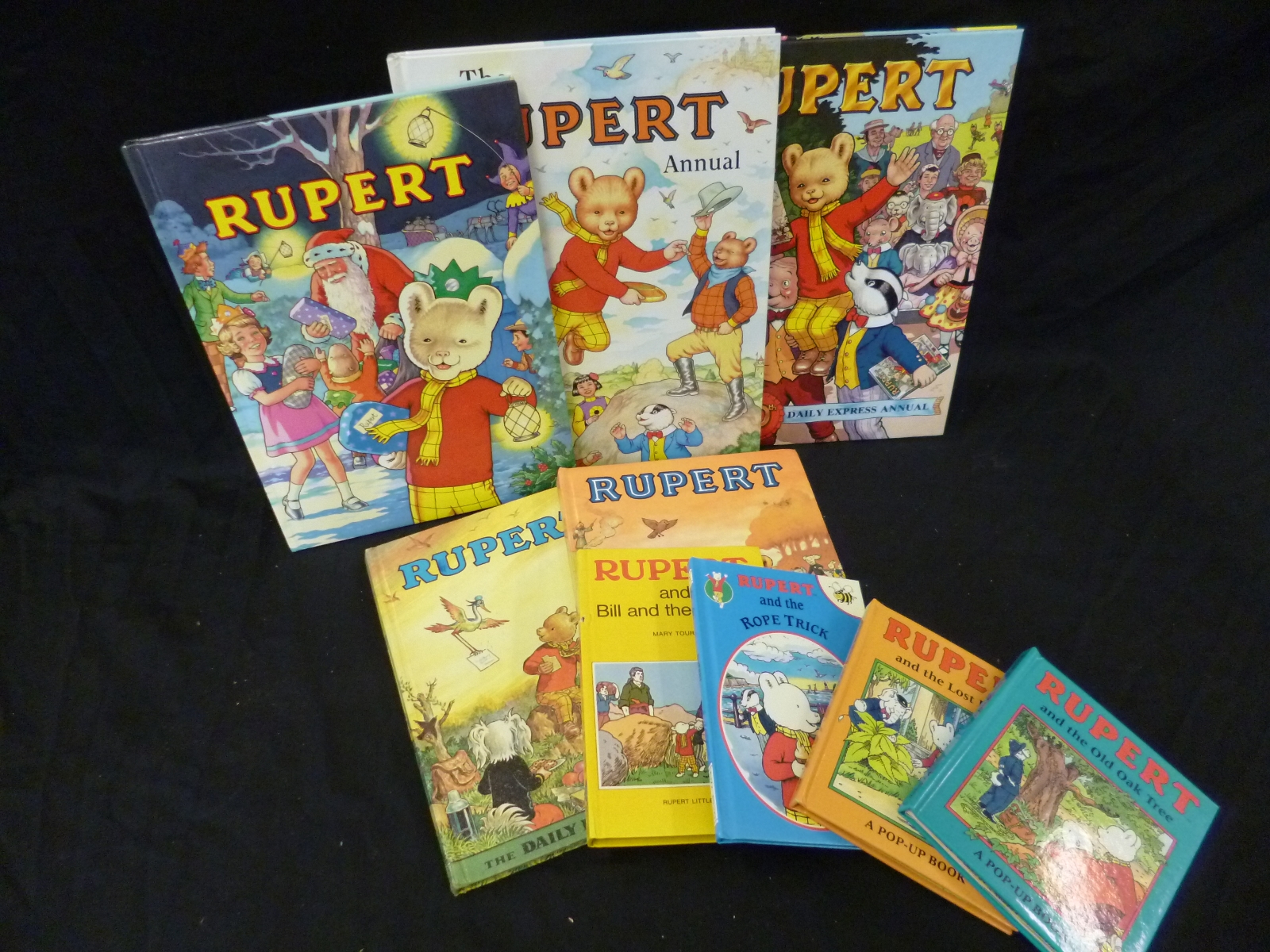A Box: assorted Rupert Annuals and other Rupert Books