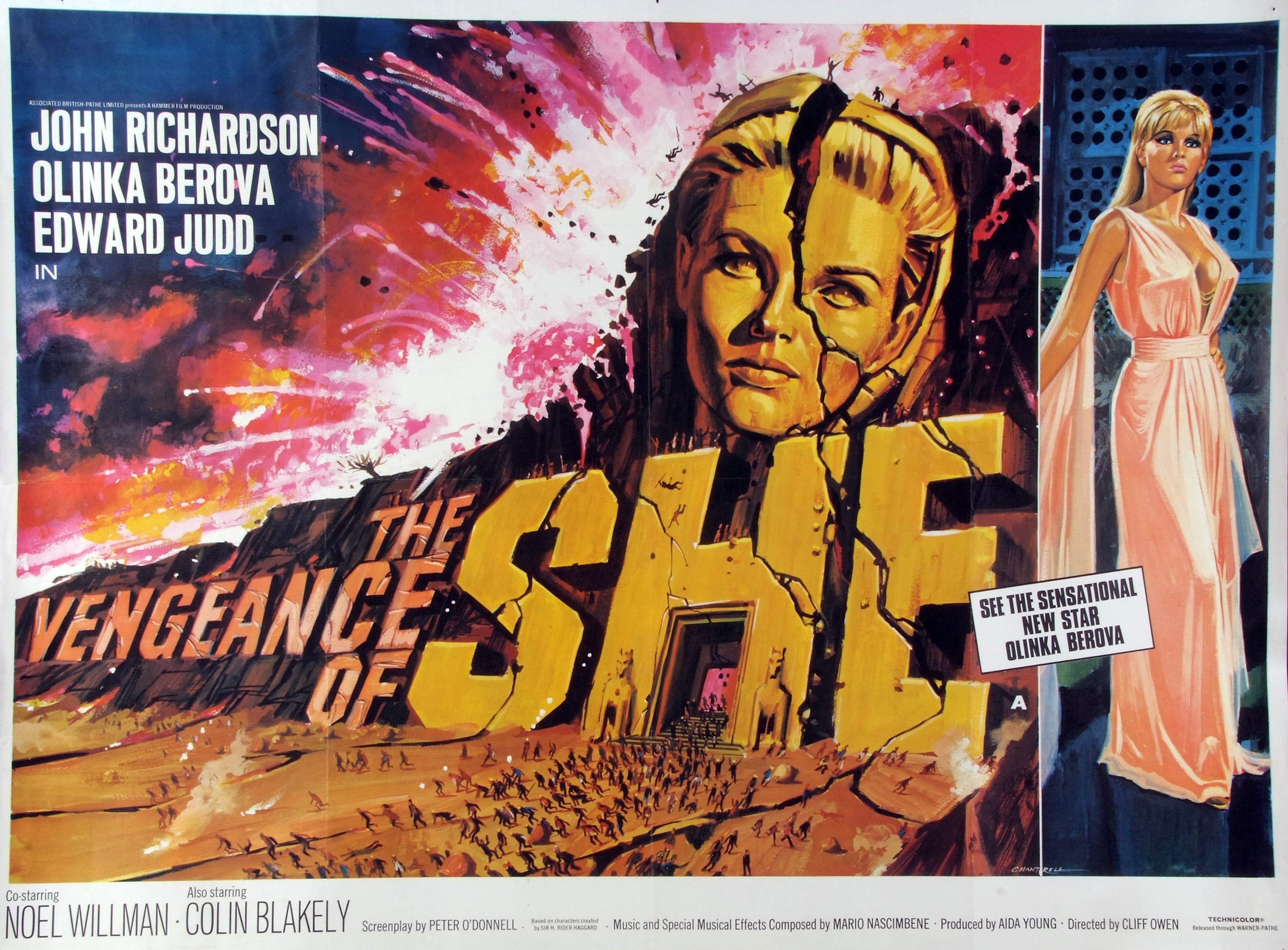 THE VENGEANCE OF SHE, film poster, starring John Richardson, Olinka Berova and Edward Judd, Quad