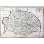 JOHN HARRISON: A MAP OF NORFOLK ENGRAVED FROM AN ACTUAL SURVEY WITH IMPROVEMENTS, engrd outline