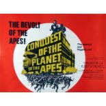 CONQUEST OF THE PLANT OF THE APES, film poster, starring Roddy McDowall and Don Murray, Quad