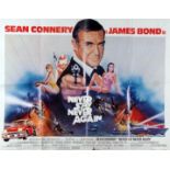 NEVER SAY NEVER AGAIN, film poster, starring Sean Connery, Kim Basinger and others, with closed tear