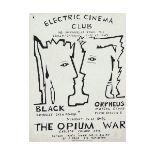 JOHN PARSONS: Original Printed Poster for The Opium War at The Electric Cinema Club, circa 1975,