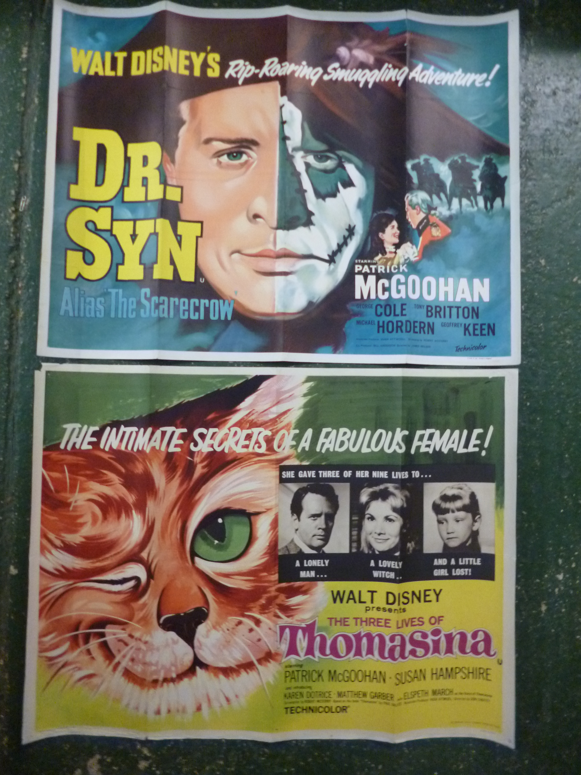 THE THREE LIVES OF THOMASINA, film poster, starring Patrick McGoohan and Susan Hampshire + DR SIN,