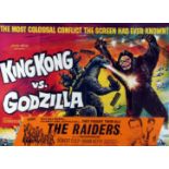 KING KONG V GODZILLA - THE RAIDERS, film poster double bill, Quad approx 30" x 40"