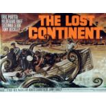 THE LOST CONTINENT, film poster, starring Eric Porter, Hildegard Knef and others, Quad approx 30"