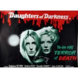 DAUGHTERS OF DARKNESS, film poster, starring Delphine Seyrig, Andrea Rau and John Karlen, Quad