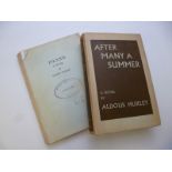 ALDOUS HUXLEY, 2 ttls: AFTER MANY A SUMMER, 1939, 1st edn, orig cl, d/w; ISLAND, 1962, proof, orig