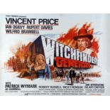 WITCHFINDER GENERAL, film poster, starring Vincent Price, Ian Ogilvy, Rupert Davies and Wilfred