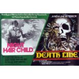 NIGHT HAIR CHILD - DEATH LINE, film poster double bill, STARRING Mark Lester, Britt Ekland, Donald