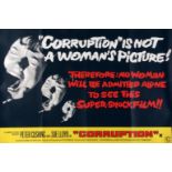 CORRUPTION, film poster, starring Peter Cushing and Sue Lloyd, Quad approx 30" x 40"