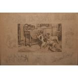 FRANK PATON, SIGNED, IN PENCIL TO MARGIN, BLACK AND WHITE ENGRAVING, "Coming Events Cast their