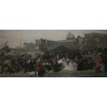 AFTER W P FRITH, ENGRAVED BY C W SHARPE, 19TH CENTURY HAND COLOURED ENGRAVING, "Life at the Seaside,