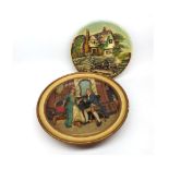 A Musterschutz Three Dimensional Wall Plaque, decorated with a classically dressed couple;