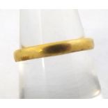 Hallmarked 22ct Gold Wedding Ring, Birmingham 1925 weighing approximately 2 7gms