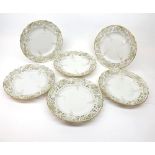 A group of six late 19th/early 20th Century Continental Porcelain Plates all with pierced rims, 8