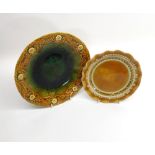 A Mixed Lot comprising: two Linthorpe Pottery Side Dishes, one decorated with raised stylised