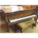 A Walnut Cased Baby Grand Piano by Monington & Weston, 57  wide