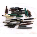 Collection of various vintage Fountain Pens, Propelling Pencils to include Swan, Mabie, Todd & Co