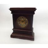 Early 20th Century Mahogany cased Mantel Timepiece, British United Clock Co, the plinth shaped