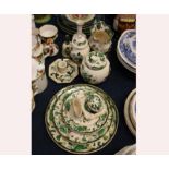 Mixed lot of Masons Chartreuse table ware, comprising ginger jar, octagonal jug, hand bell,