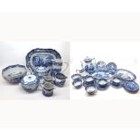 Good quantity Copeland Spode Blue Italian pattern table wares comprising tea pot, coffee pot,