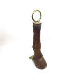 Novelty Horse s Leg Doorstop, with Brass mounts, inscribed The Essex Agricultural Ladies Hunters