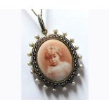 Fine late 19th Century Pendant by Carlo Giuliano (attached tablet initialled  CG ), oval shaped with