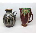 Mixed lot comprising a large Beswick Jug pattern number 1067, together with a further squat studio