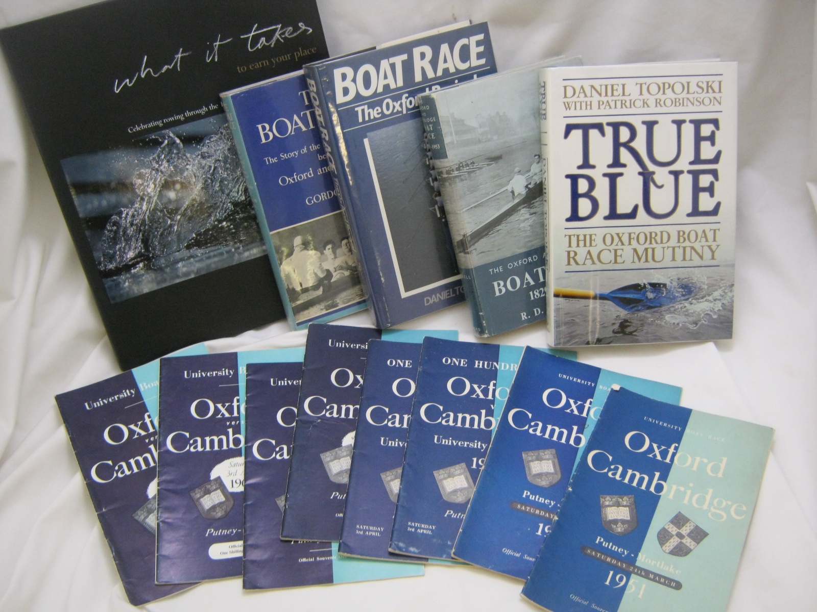 ONE BOX: Rowing interest, all Oxford Cambridge Boat Race including 16 orig University Boat Race