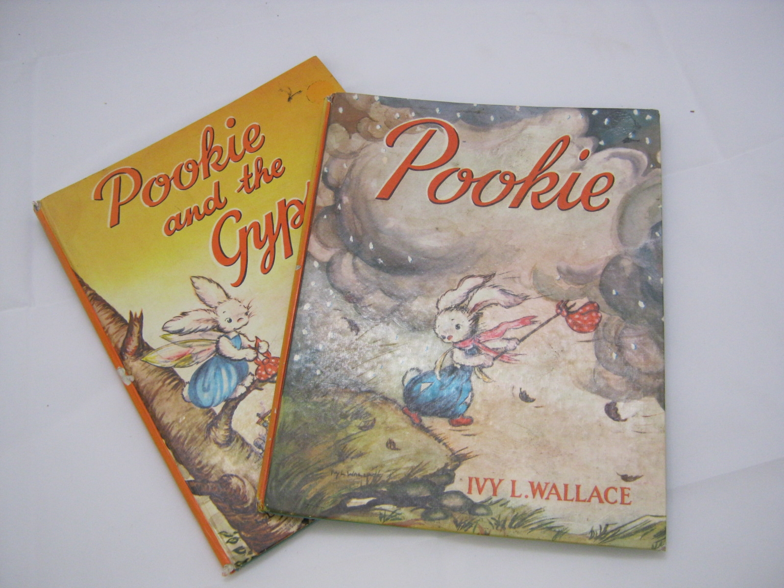 IVY L WALLACE, 2 ttls: POOKIE AND THE GYPSIES, circa 1967, 4to, orig pict laminated bds; POOKIE,