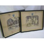 Two Victorian Albumen Prints of Magdalene College Boat Crews by Stearn Cambridge, members of the