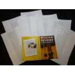 WILLIAM GOLDING: AN EGYPTIAN JOURNAL, [1985] Lge format proof sheets tog with d/w