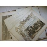 SOLDATENLEBN IM KRIEGE, circa 1873, chromolitho ttl, 45 monochrome litho plts loose as issued,