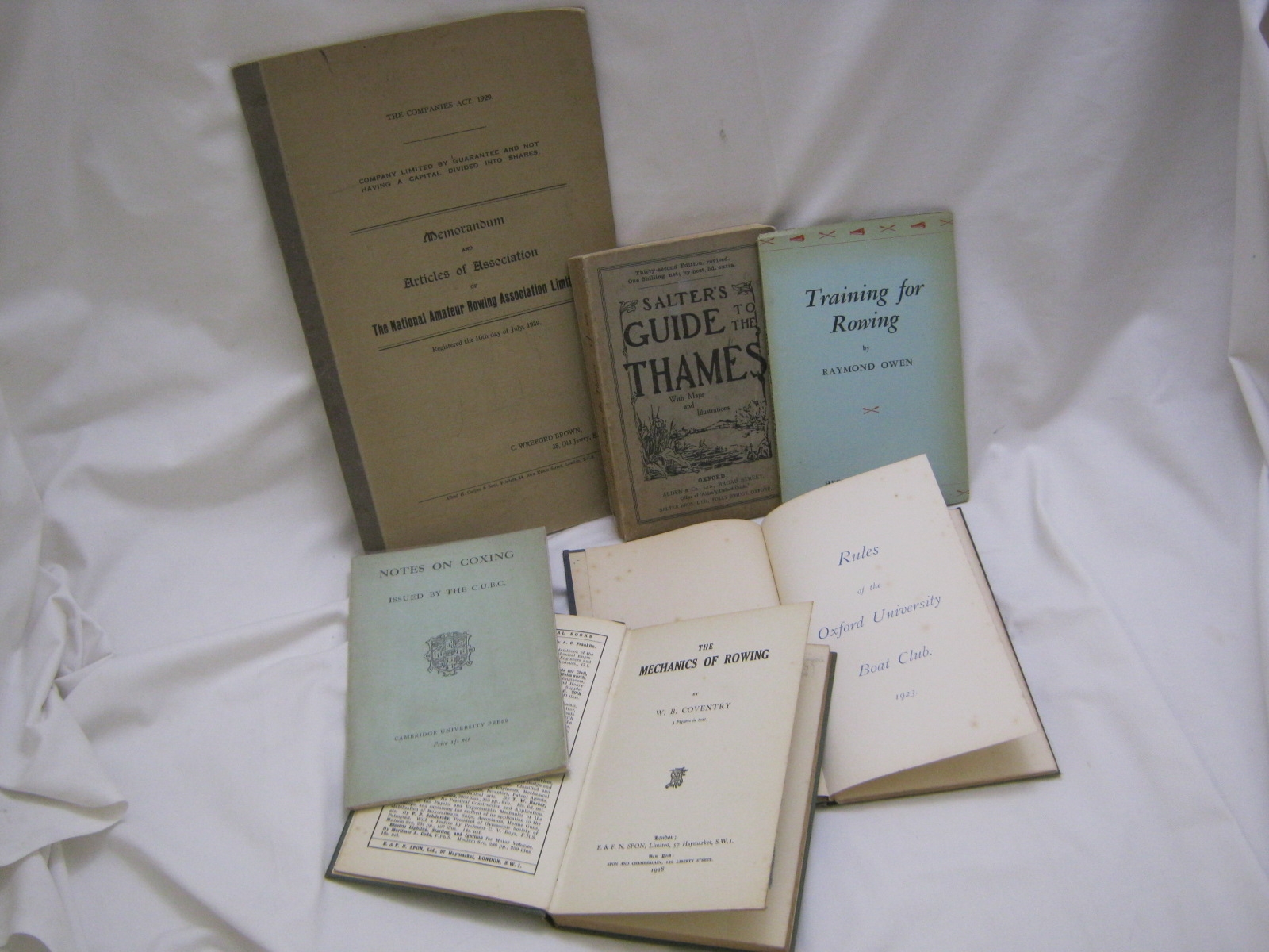NOTES ON COXING - ISSUED BY THE CUBC, Cambridge University Press 1938, orig ptd wraps + RAYMOND