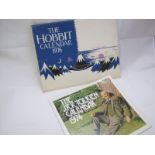 JOHN RONALD REUEL TOLKIEN: THE HOBBIT CALENDAR, 1976, in orig pict card envelope + THE J R R TOLKIEN