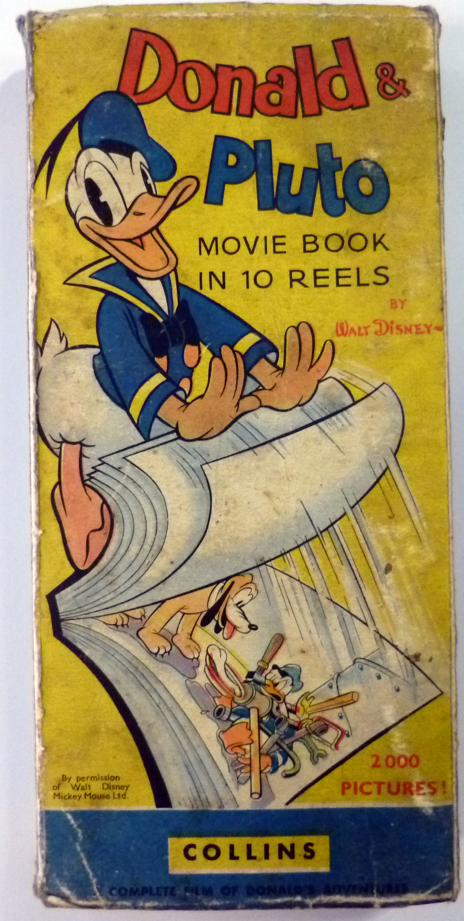 WALT DISNEY: DONALD AND PLUTO MOVIE BOOK, L, Collins circa 1939, 10 double-sided flicker books in 1, - Image 2 of 2