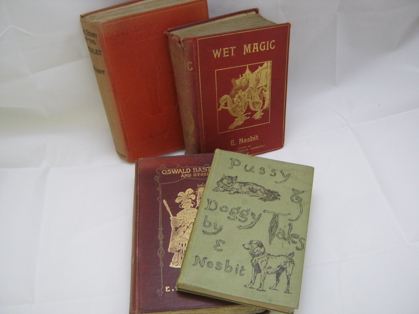 EDITH NESBIT: 10 ttls: PUSSY AND DOGGY TALES, ill Lucy Kemp-Welch, NY, E P Dutton, 1904, 2nd edn,