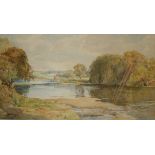 G A HANDLEY, SIGNED, AND DATED 1933/41, TWO WATERCOLOURS, A Peaceful River Landscape; River