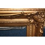 20TH CENTURY GILT GESSO PICTURE FRAME, 30" X 37"