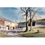 *LESLIE L HARDY MOORE, RI, WATERCOLOUR, SIGNED, LOWER LEFT AND INSCRIBED WITH TITLE VERSO, "Somerset